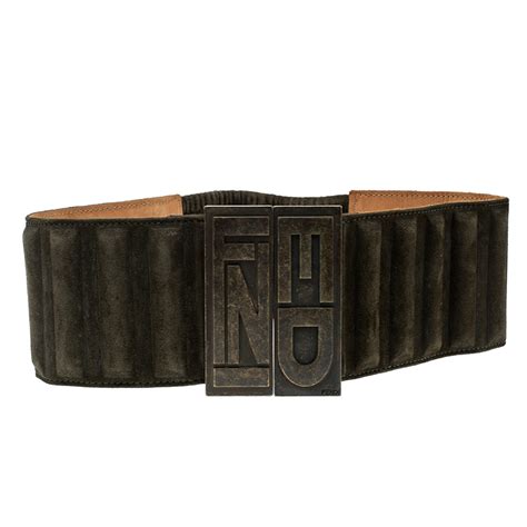 olive green fendi belt|Fendi belt.